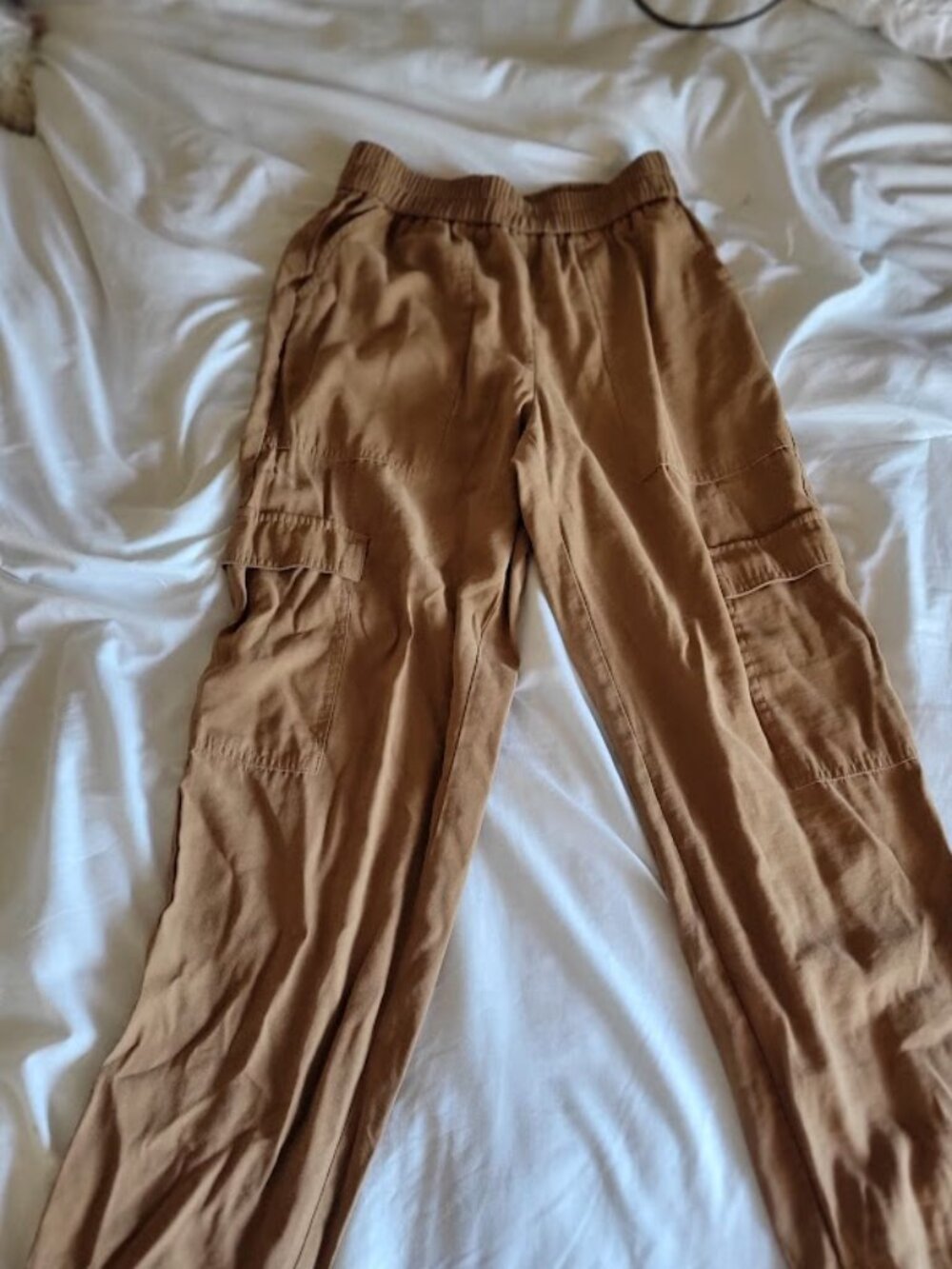 A New Day Women's Tan Cargo Jogger Pants Size Small